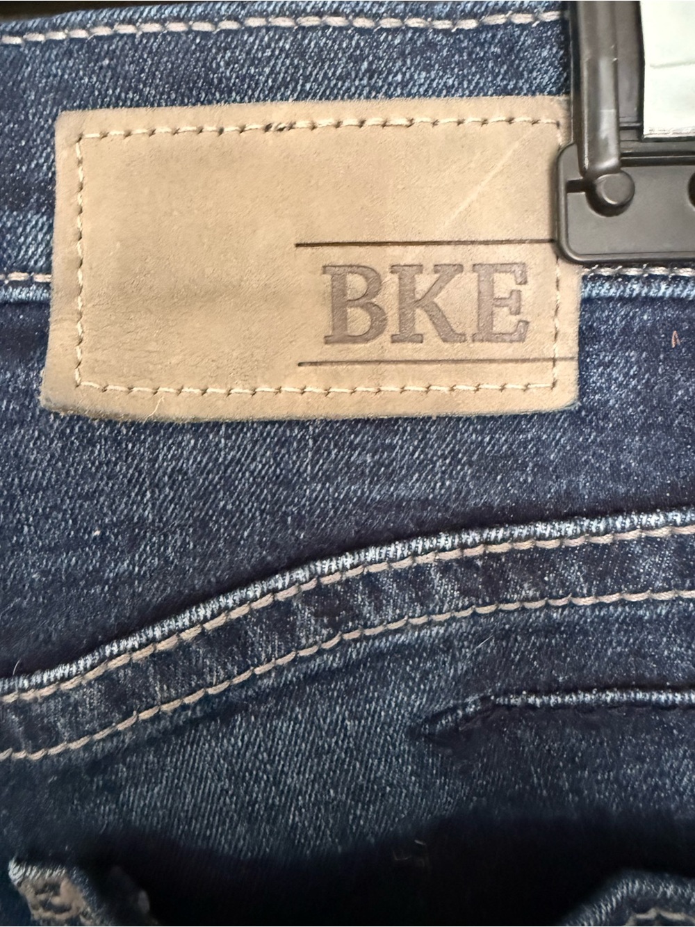 BKE Dark Blue Men's Flare Jeans - Picture 4 of 5